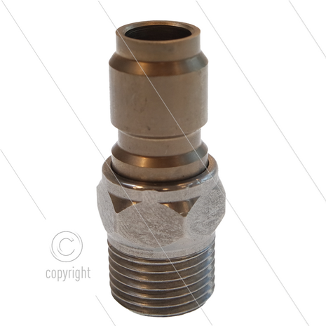 RP3100 - nippel - RVS - 250 Bar - &Oslash;17,8mm - max 150&deg;C - 1/2&quot; bu