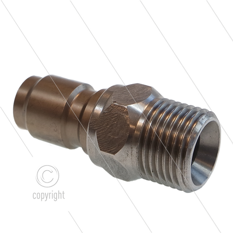 RP3100 - nippel - RVS - 250 Bar - &Oslash;17,8mm - max 150&deg;C - 1/2&quot; bu