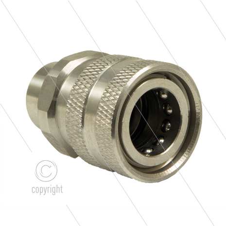 RP3100 - koppeling - RVS - 250 Bar - max 150&deg;C - 1/4&quot; bi