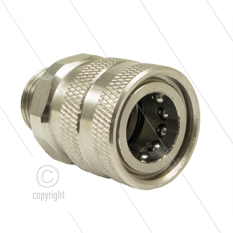 RP3100 - koppeling - RVS - 250 Bar - max 150&deg;C - 1/4&quot; bu