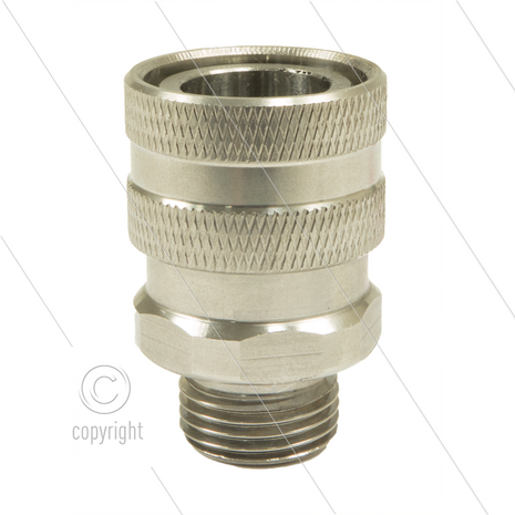 RP3100 - koppeling - RVS - 250 Bar - max 150&deg;C - 1/2&quot; bu