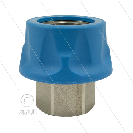 RP3100 - koppeling - RVS - met kunststof ring - 250 Bar - max 150&deg;C - 1/2&quot; bi