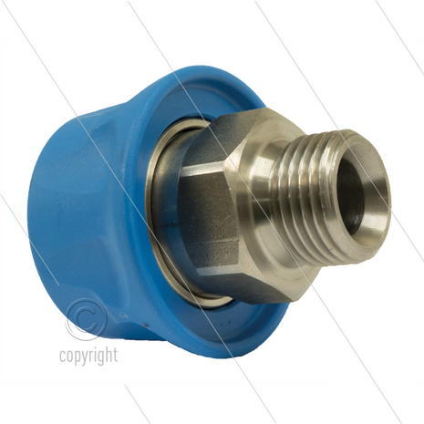 RP3100 - koppeling - RVS - met kunststof ring - 250 Bar - max 150&deg;C - 1/2&quot; bu
