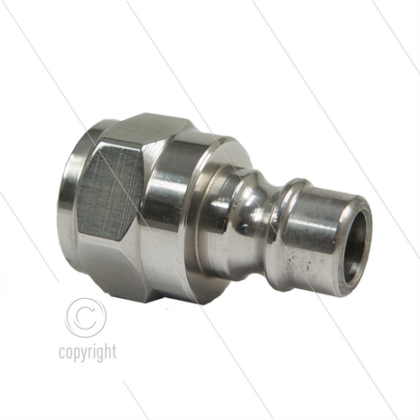 RP-Click - nippel - RVS (gehard) - 250 Bar - &Oslash;12,9mm - max 200&deg;C - passend op Snap-Tite - 3/8&quot; bi