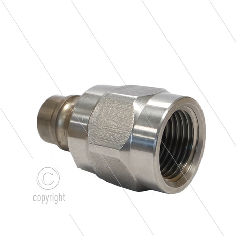 RP-Click - nippel - RVS (gehard) - 250 Bar - &Oslash;15,9mm - max 200&deg;C - passend op Snap-Tite - 1/2&quot; bi