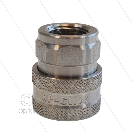 RP-Click - snelkoppeling - RVS - 250 Bar - &Oslash;15,9mm - max 200&deg;C - passend op Snap-Tite - 1/2&quot; bi