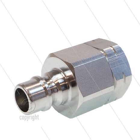 Snap-Tite - nippel - met klep - RVS - 276 Bar - 3/8&quot; bi