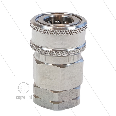 Snap-Tite - koppeling - met klep - RVS - 138 Bar - 1&quot; bi