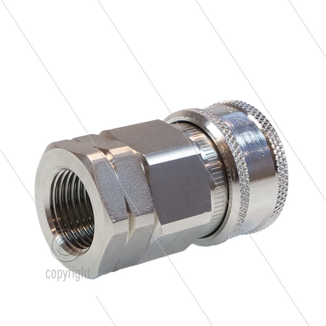 Snap-Tite - koppeling - met klep - RVS - 138 Bar - 1&quot; bi