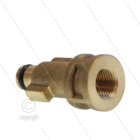 Bajonetnippel 1/4&quot; bi - messing - passend op AQUA/FAIP