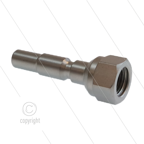 Insteeknippel 1/4&quot; bi - RVS - hobby Kr&auml;nzle