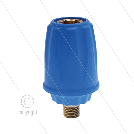 Voorzetkoppeling - ARS25P - 1/4&quot; bu - messing - blauw - passend op KEW - ontkoppelt naar achteren