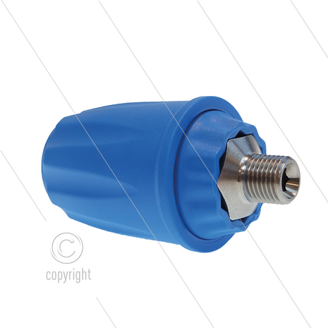 Voorzetkoppeling - ARS25P - 1/4&quot; bu - RVS - blauw - passend op KEW - ontkoppelt naar achteren