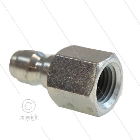 Nippel t.b.v. snelwisselsysteem - AR1 - 250 Bar - 40 l/min - &Oslash;11,7mm - max 150&deg;C - 1/4&quot; bi NPT