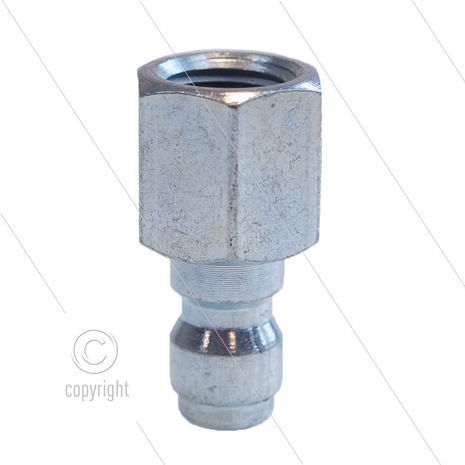 Nippel t.b.v. snelwisselsysteem - AR1 - 250 Bar - 40 l/min - &Oslash;11,7mm - max 150&deg;C - 1/4&quot; bi NPT
