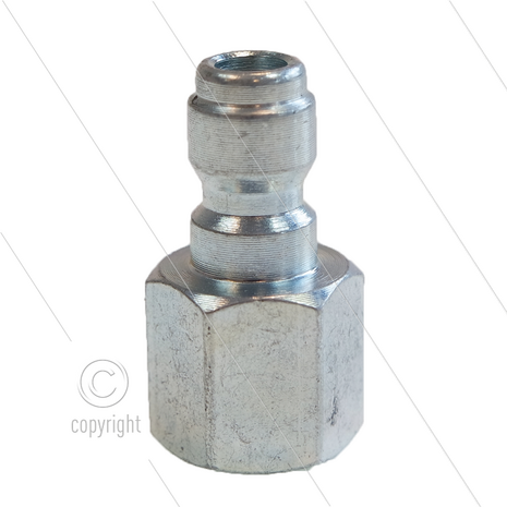 Nippel t.b.v. snelwisselsysteem - AR1 - 250 Bar - 40 l/min - &Oslash;11,7mm - max 150&deg;C - 1/4&quot; bi NPT