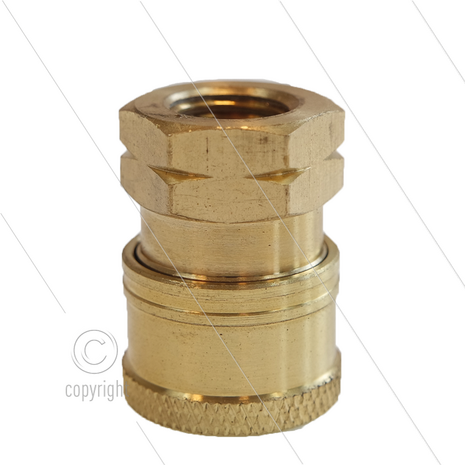 Koppeling t.b.v. snelwisselsysteem - messing - AR1 - 250 Bar - 40 l/min - max 150&deg;C - 1/4&quot; bi NPT