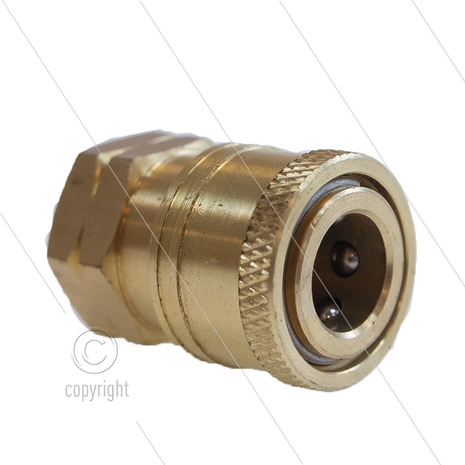 Koppeling t.b.v. snelwisselsysteem - messing - AR1 - 250 Bar - 40 l/min - max 150&deg;C - 1/4&quot; bi NPT