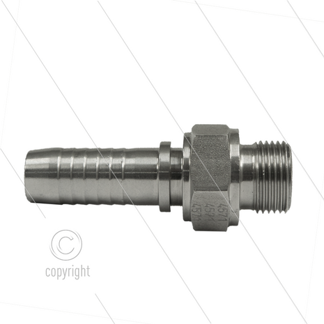 Persnippel (VT) - RVS - 1/2&quot; - 3/8&quot; buitendraad - SW22