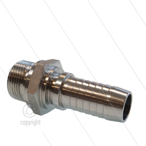 Persnippel - RVS - 3/4&quot; - 3/4&quot; buitendraad - SW32