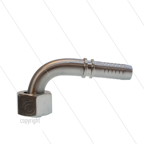 Persnippel - RVS - 1/2&quot; - 1/2&quot; wartel - 90&deg; gebogen - SW27