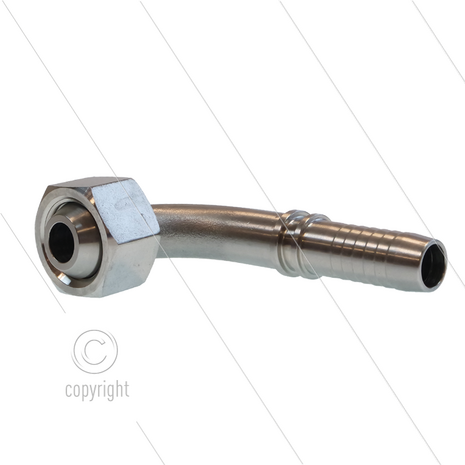 Persnippel - RVS - 1/2&quot; - 1/2&quot; wartel - 90&deg; gebogen - SW27