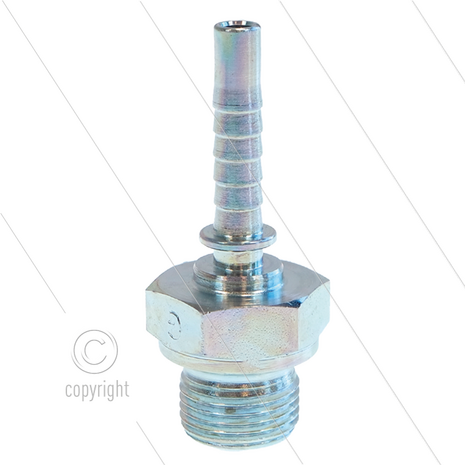 Persnippel - staal - 1/4&quot; - 3/8&quot; buitendraad - SW22