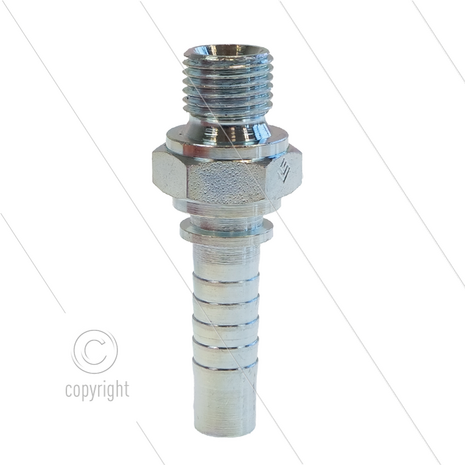 Persnippel - staal - 3/8&quot; - 1/4&quot; buitendraad - SW19