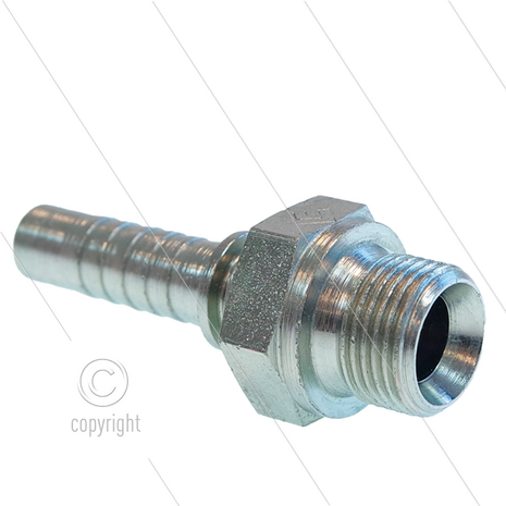 Persnippel - staal - 3/8&quot; - 3/8&quot; buitendraad - SW22