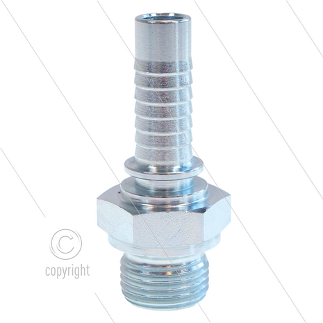 Persnippel - staal - 1/2&quot; - 1/2&quot; buitendraad - SW27