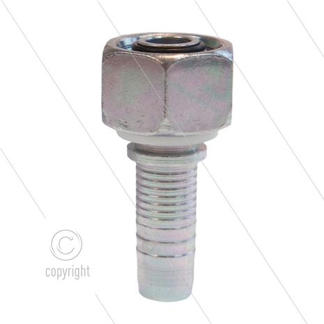 Persnippel - staal - 1/2&quot; - 1/2&quot; wartel - DN13 - met O-Ring - SW27
