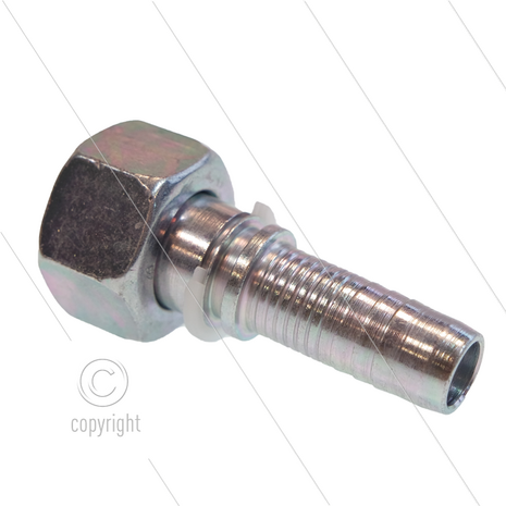 Persnippel - staal - 1/2&quot; - 1/2&quot; wartel - DN13 - met O-Ring - SW27