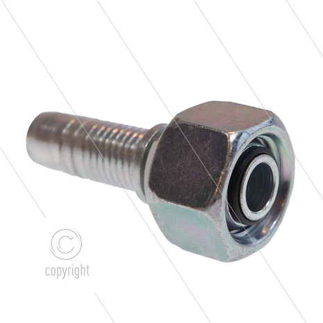 Persnippel - staal - 1/2&quot; - 1/2&quot; wartel - DN13 - met O-Ring - SW27