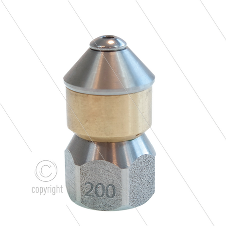 Roterende nozzle - 0.200 - 3 x 1.50 - &Oslash;25mm - SW22 - 3/8&quot; bi