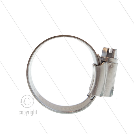 Slangklem - RVS - met wormschroef - 12mm breed - &Oslash;16 tot 22mm - 2 stuks