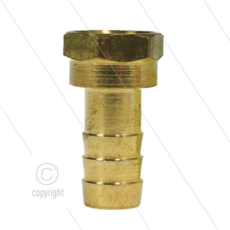 Slangpilaar - messing - &Oslash;13mm - 3/8&quot; bi