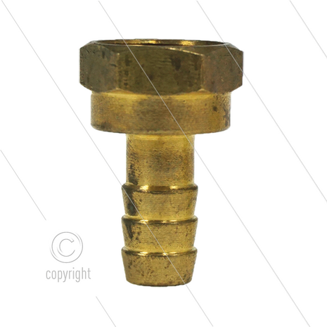 Slangpilaar - messing - &Oslash;10mm - 3/8&quot; bi