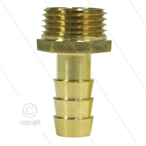 Slangpilaar - messing - &Oslash;13mm - 1/2&quot; bu