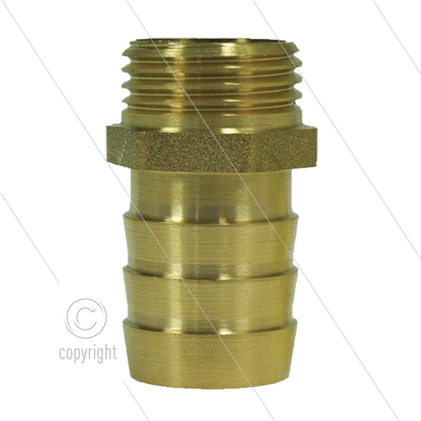 Slangpilaar - messing - &Oslash;20mm - 1/2&quot; bu