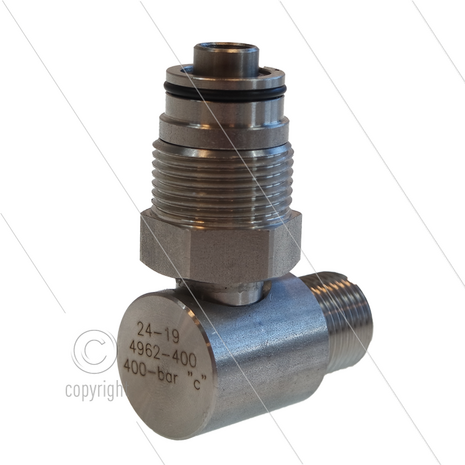 Swivel - haaks - Ramex - RVS - 3/4&quot; bu x 1/2&quot; bu - 200 Bar - 90&deg;C