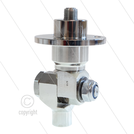 KDYF Swivel met flens - kniegewricht - max 275 Bar - max 120&deg;C - t.b.v: FL-AER200/300