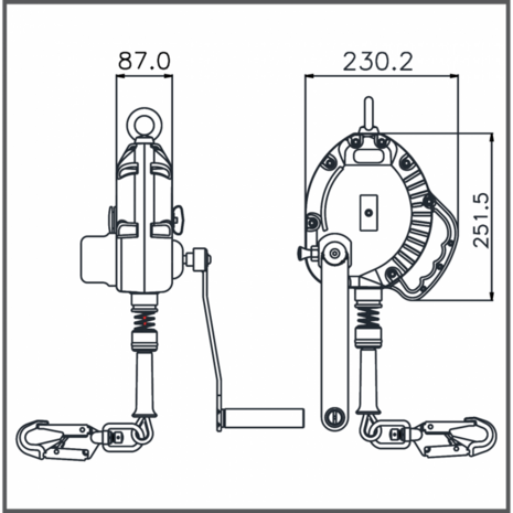 Kratos reddingslier 10m RVS kabel &ndash; FA2040110S