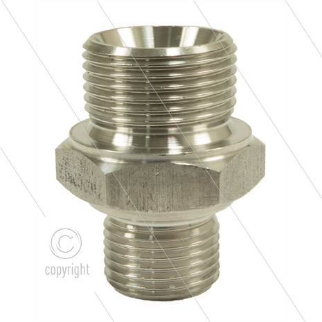 Verloopnippel - RVS - 1&quot; bu x 1/2&quot; bu - BSP