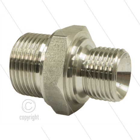 Verloopnippel - RVS - 1&quot; bu x 3/4&quot; bu - BSP