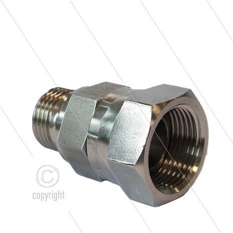 Verloopnippel - RVS - 1/2&quot; bu x 3/4&quot; wartel - BSP