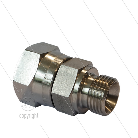 Verloopnippel - RVS - 1/2&quot; bu x 3/4&quot; wartel - BSP