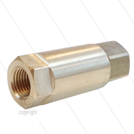 VNR-OHD - Terugslagklep - messing - 280 Bar - 25 l/min - max 90&deg;C - 2 x 1/4&quot; bi