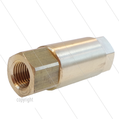 VNR-OHD - Terugslagklep - messing - 280 Bar - 40 l/min - max 90&deg;C - 2 x 3/8&quot; bi