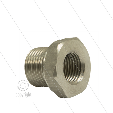 Verloopring - RVS - 3/4&quot; bu x 3/8&quot; bi