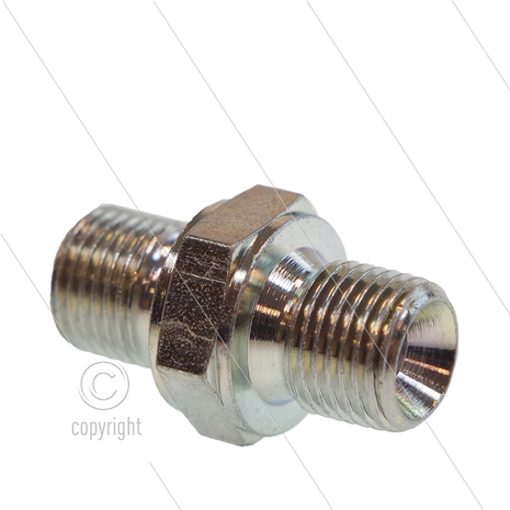 Dubbele nippel - staal - 2 x 1/8&quot; bu - BSP